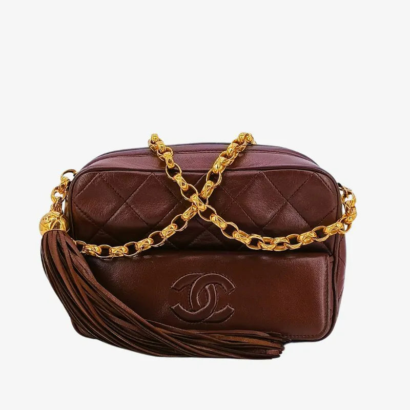 ra161-chanel-vintage-brown-lambskin-tassels-gold-chain-camera-bag