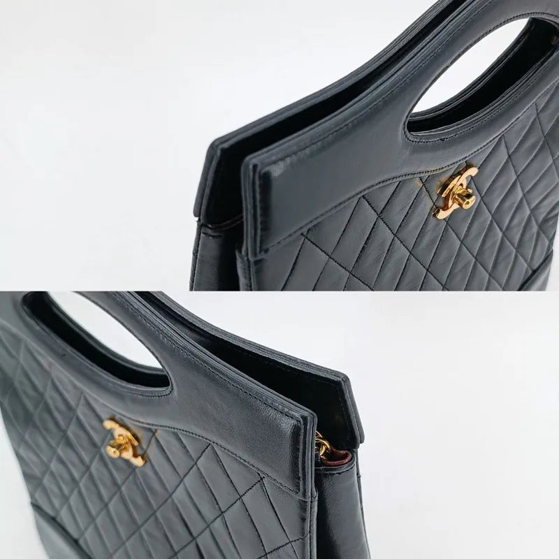 rb538-chanel-vintage-black-lambskin-quilted-31-tote-bag