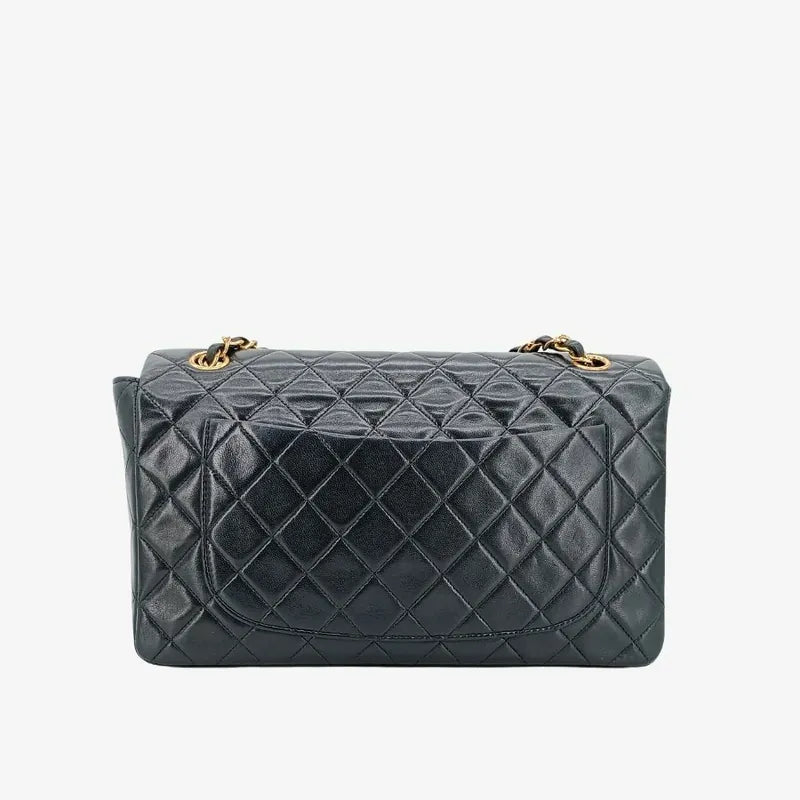 js552-chanel-vintage-black-lambskin-27cm-classic-flap-bag