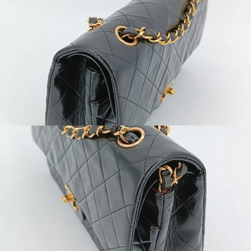 c326-chanel-vintage-black-lambskin-25cm-classic-flap-bag
