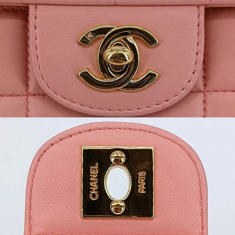 jw001-chanel-vintage-pink-lambskin-chocolate-bar-flap-bag