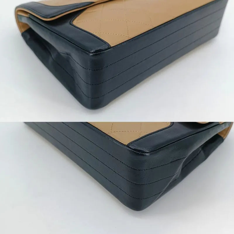 jt253-chanel-vintage-beige-lambskin-quilted-flap-bag