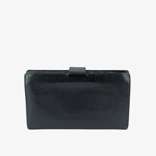 jr594-chanel-vintage-black-caviar-leather-long-wallet