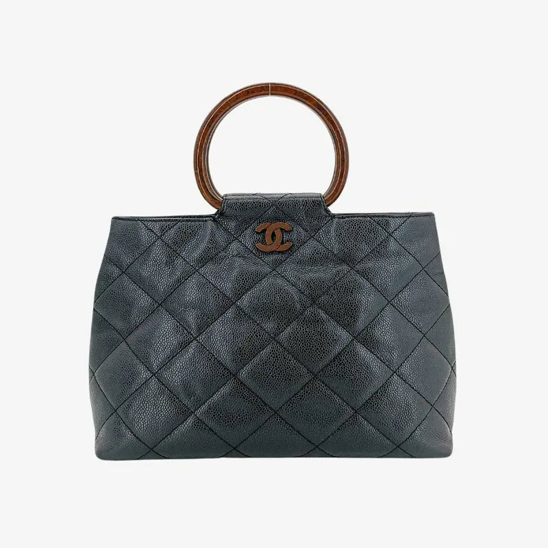 jw207-chanel-vintage-black-caviar-leather-wood-handle-handbag