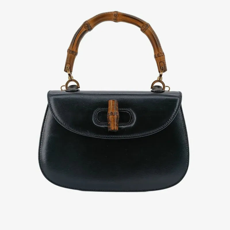 jt760-gucci-vintage-black-box-leather-bamboo-shoulder-bag