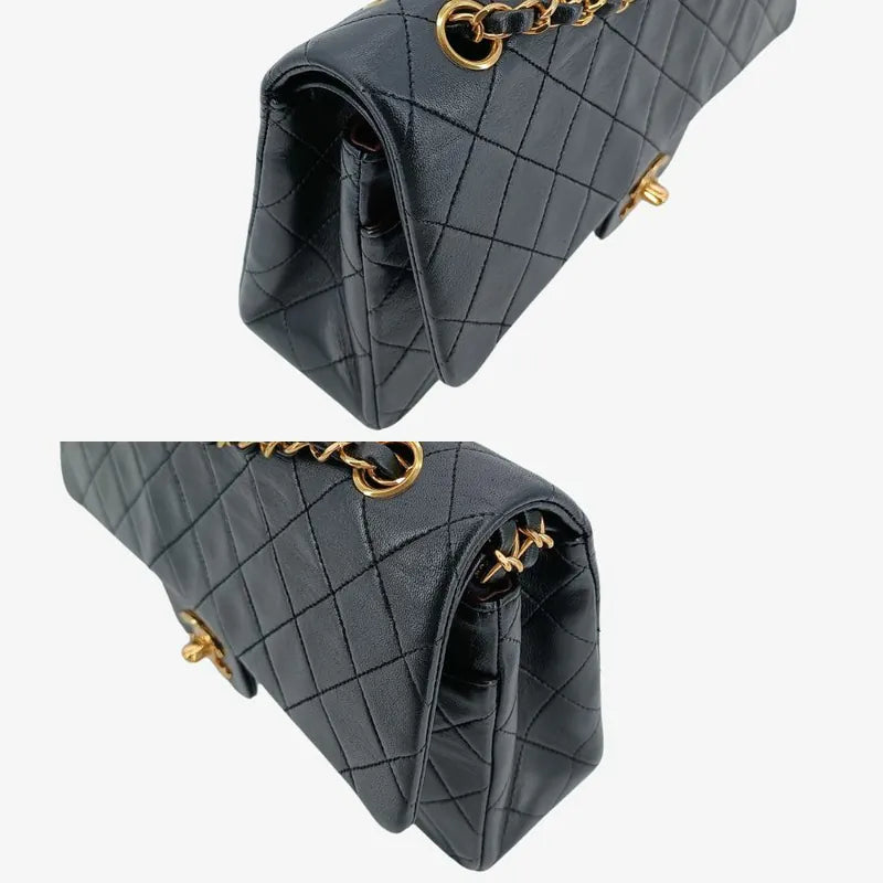 ra839-chanel-vintage-black-lambskin-25cm-classic-flap-bag