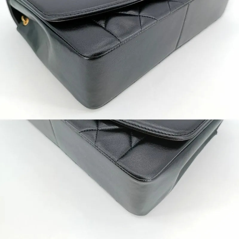 jt339-chanel-vintage-black-lambskin-25cm-diana-flap-bag