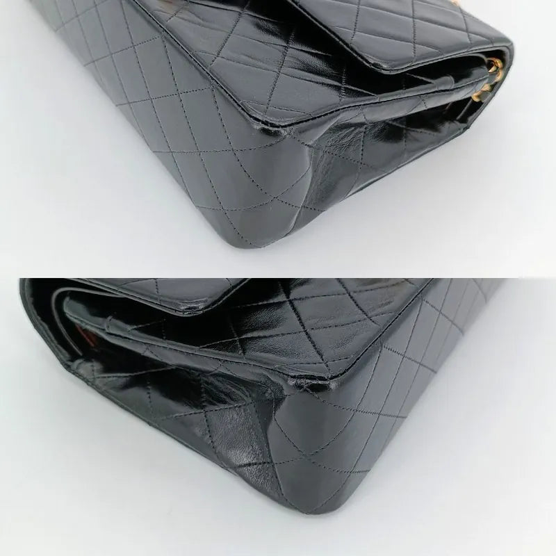 c326-chanel-vintage-black-lambskin-25cm-classic-flap-bag