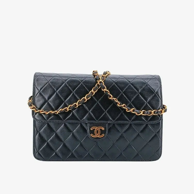 ra348-chanel-vintage-black-lambskin-quilted-flap-bag