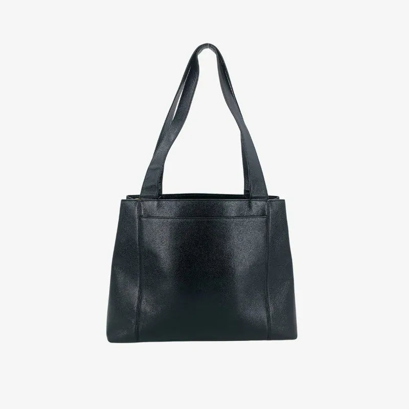 jt044-chanel-vintage-black-caviar-leather-embroidered-logo-tote-bag