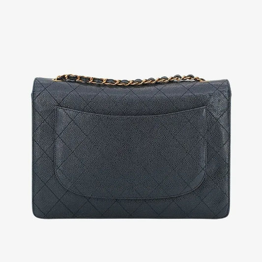 jah118-chanel-vintage-black-caviar-leather-qulited-jumbo-flap-bag