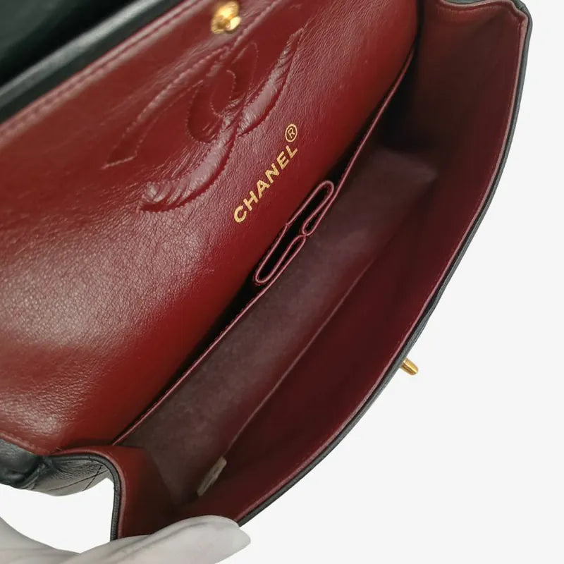 ra839-chanel-vintage-black-lambskin-25cm-classic-flap-bag