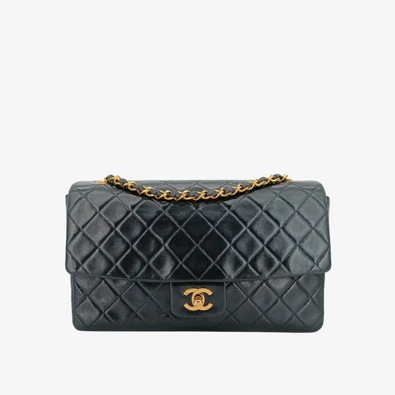 jr228-chanel-vintage-black-lambskin-27cm-classic-flap-bag