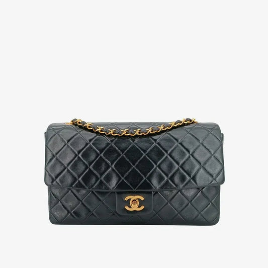 jr228-chanel-vintage-black-lambskin-27cm-classic-flap-bag