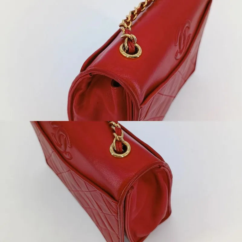 js483-chanel-vintage-red-lambskin-quilted-flap-bag