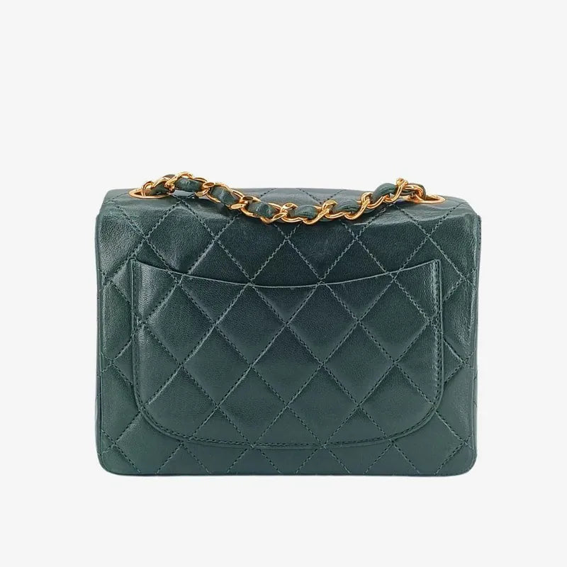 ra122-chanel-vintage-green-lambskin-17cm-mini-square-flap-bag