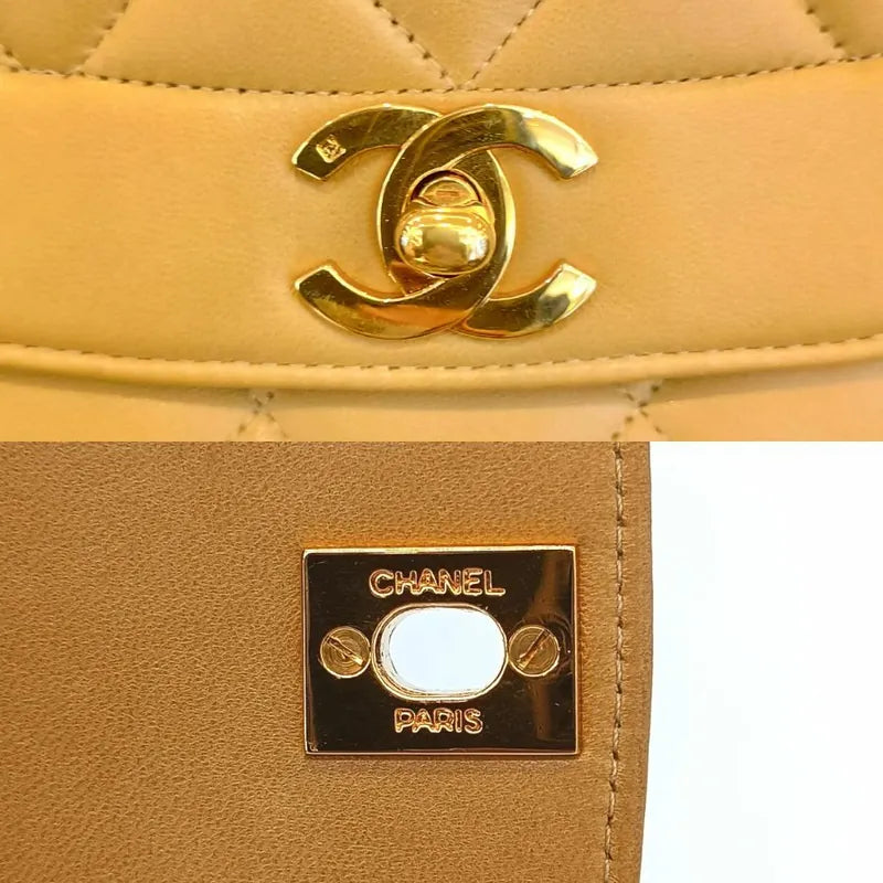 js328-chanel-vintage-beige-lambskin-25cm-diana-flap-bag