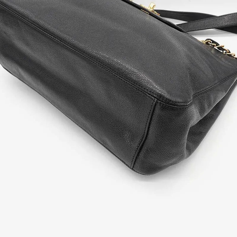 js172-chanel-vintage-black-caviar-leather-tote-bag