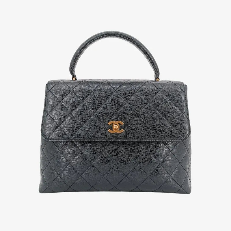 yu006-hanel-vintage-black-caviar-leather-kelly-handbag