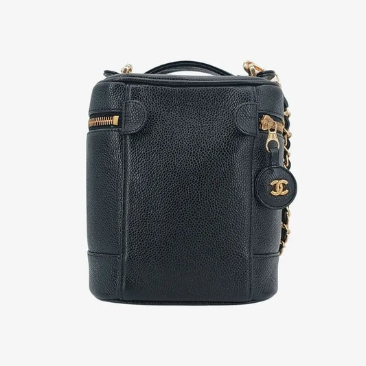 jt097-chanel-vintage-black-caviar-leather-cosmetic-bag