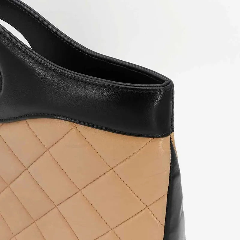 jr503-chanel-vintage-beige-and-black-lambskin-quilted-shopping-bag