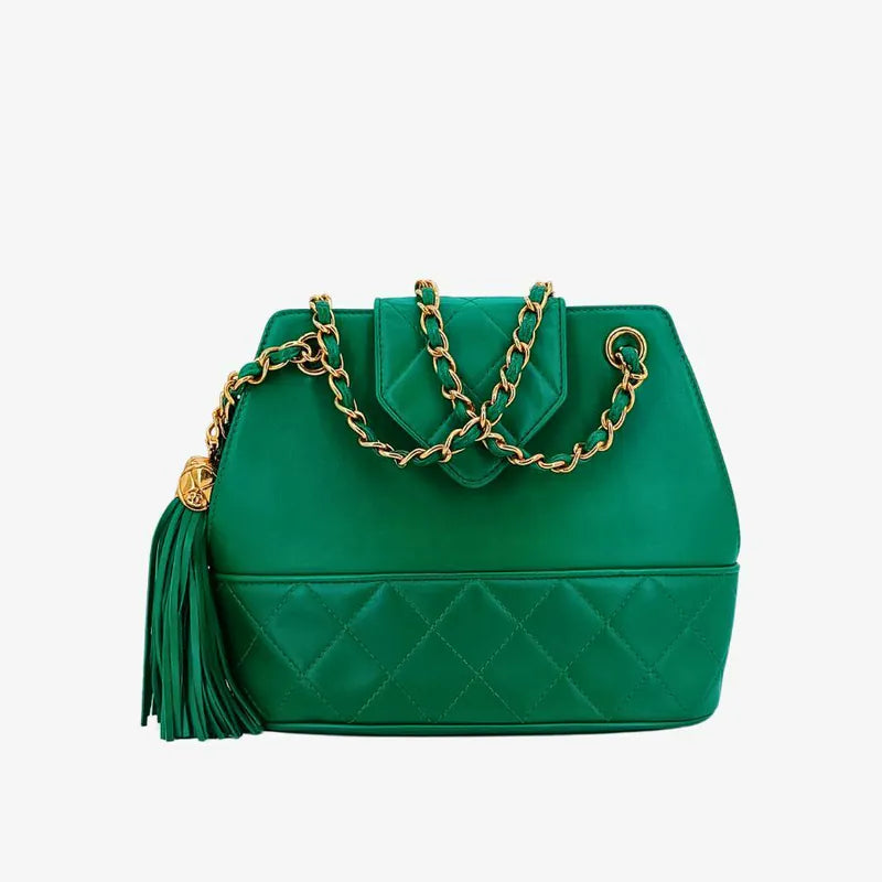 ra089-chanel-vintage-green-lambskin-quilted-flap-bag