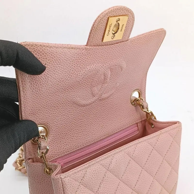 c451-chanel-vintage-pink-caviar-leather-17cm-mini-square-flap-bag
