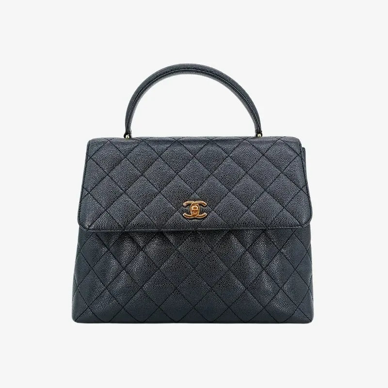 c401-chanel-vintage-black-caviar-leather-kelly-handbag