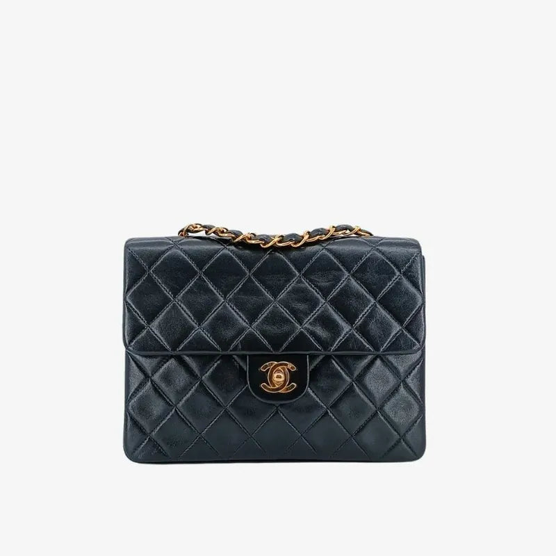 jt615-chanel-vintage-black-lambskin-20cm-mini-square-flap-bag