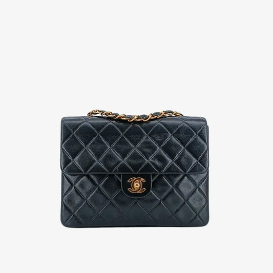 jt615-chanel-vintage-black-lambskin-20cm-mini-square-flap-bag