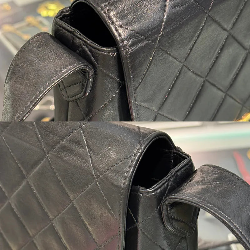 jw447-chanel-vintage-black-lambskin-flap-bag