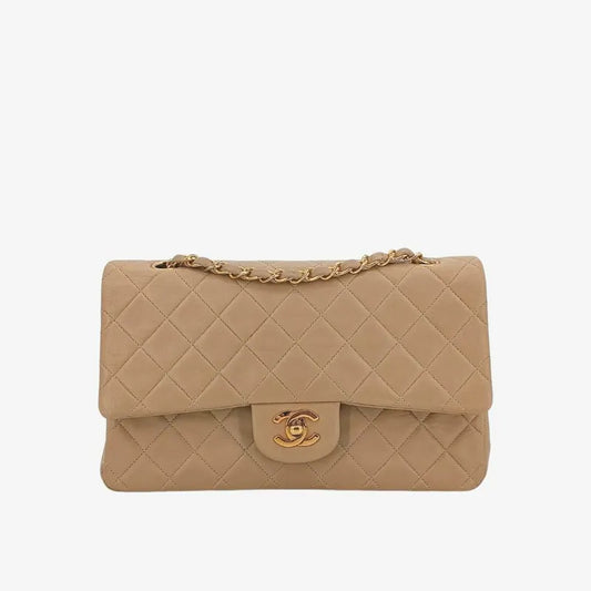 ra018-chanel-vintage-beige-lambskin-25cm-classic-flap-bag
