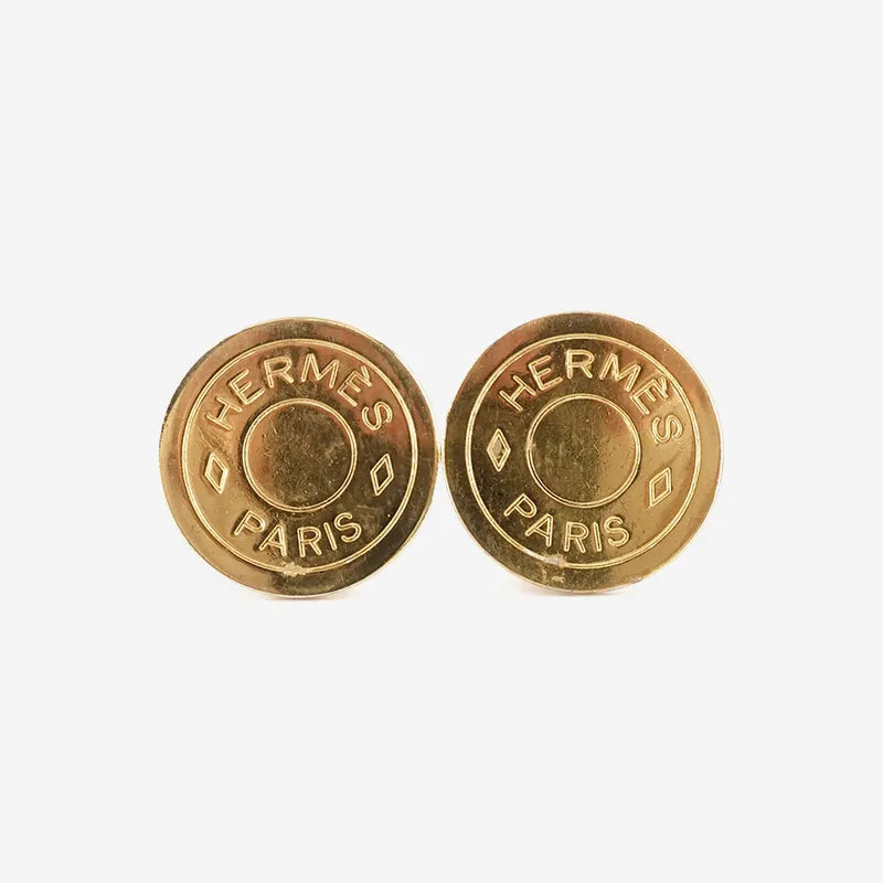 jm734-hermes-vintage-gold-plated-clip-on-earrings