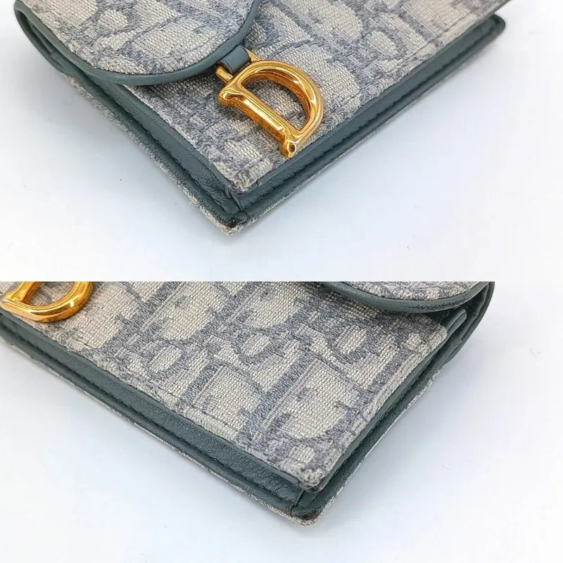 jt431-christian-dior-gray-oblique-jacquard-saddle-flap-card-holder