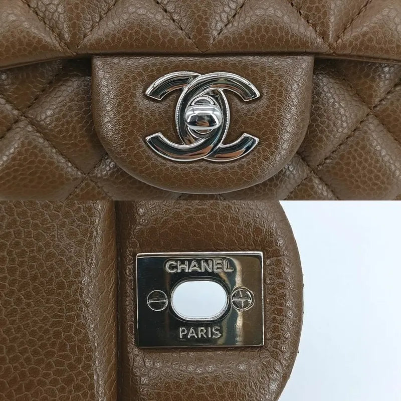 c453-chanel-vintage-brown-caviar-leather-mini-flap-bag