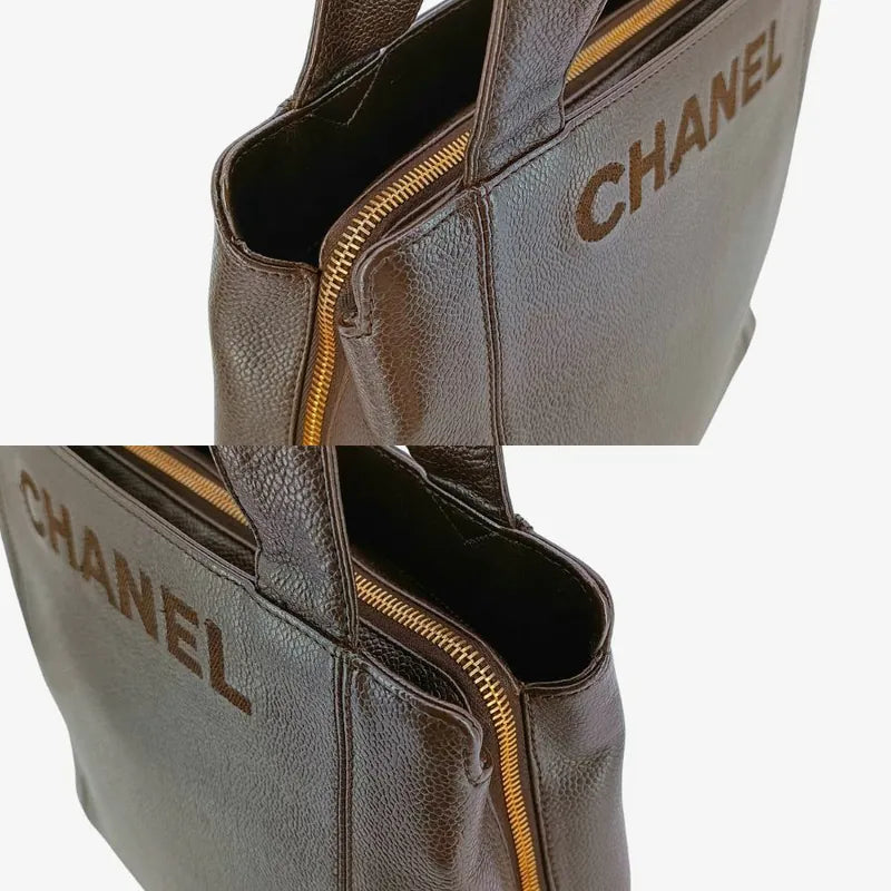 ra937-chanel-vintage-brown-caviar-leather-embroidered-logo-tote-bag