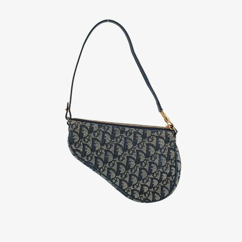 jt337-christian-dior-vintage-blue-monogram-canvas-oblique-mini-saddle-bag