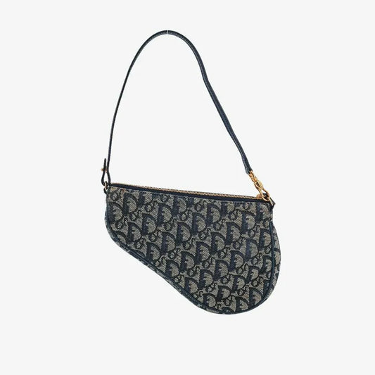 jt337-christian-dior-vintage-blue-monogram-canvas-oblique-mini-saddle-bag