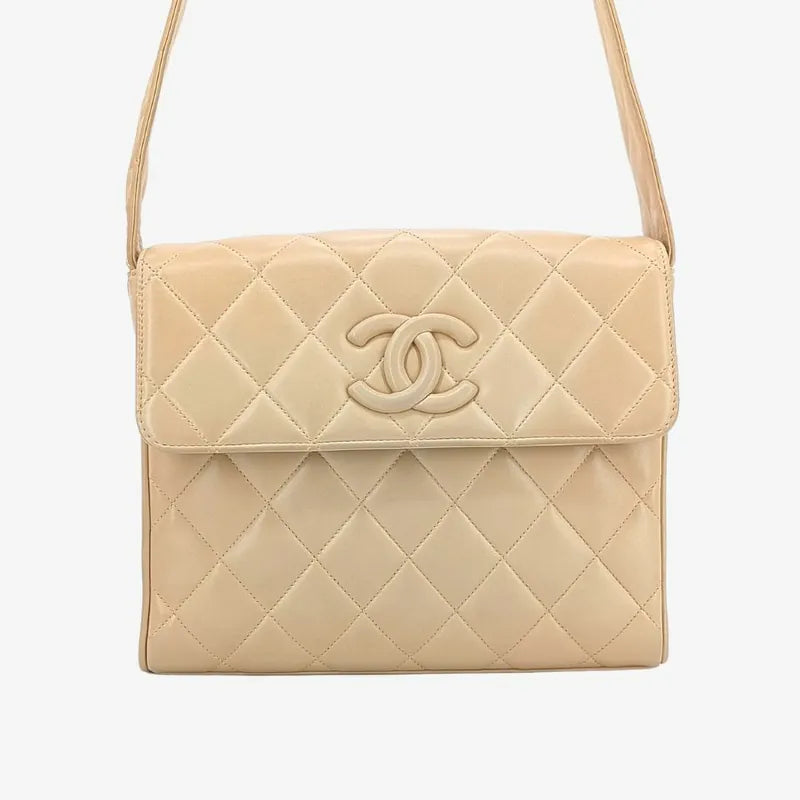 jt666-chanel-vintage-beige-lambskin-quilted-flap-bag