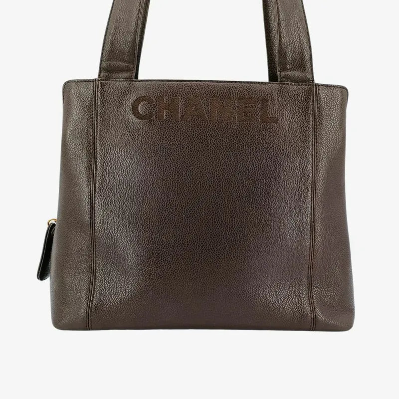 ra937-chanel-vintage-brown-caviar-leather-embroidered-logo-tote-bag