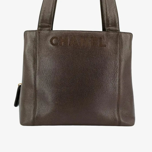 ra937-chanel-vintage-brown-caviar-leather-embroidered-logo-tote-bag