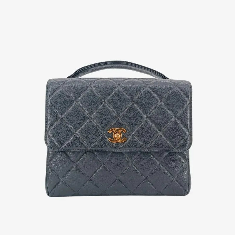 c497-chanel-vintage-black-caviar-leather-quilted-flap-bag