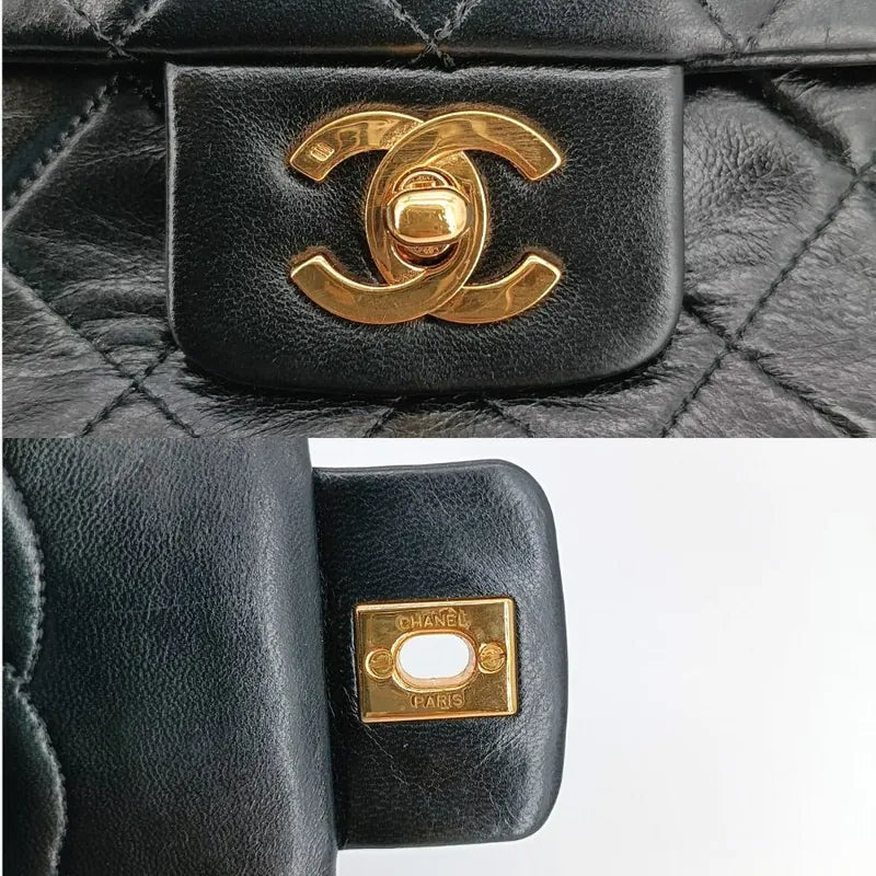 jr228-chanel-vintage-black-lambskin-27cm-classic-flap-bag