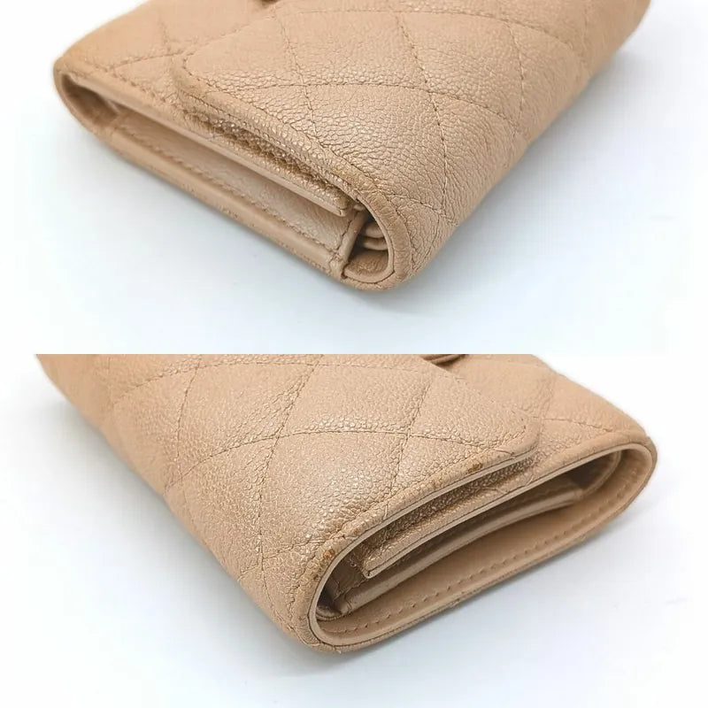 js690-chanel-beige-caviar-leather-classic-small-flap-wallet