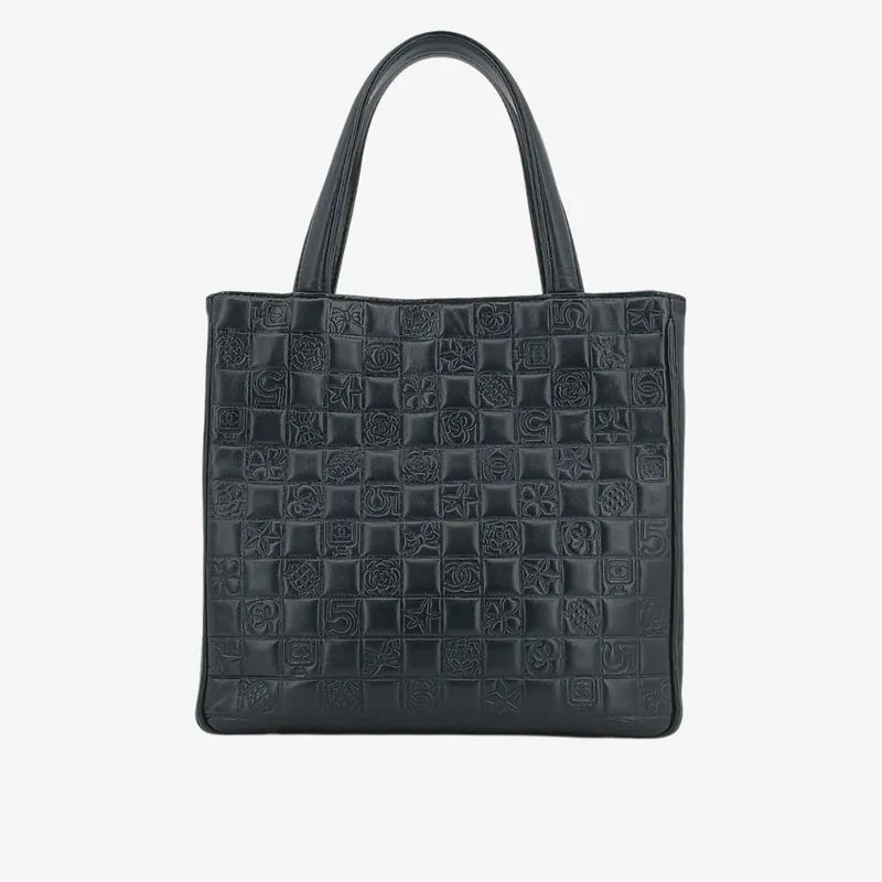ra372-chanel-vintage-black-lambskin-precious-symbols-embossed-tote-bag