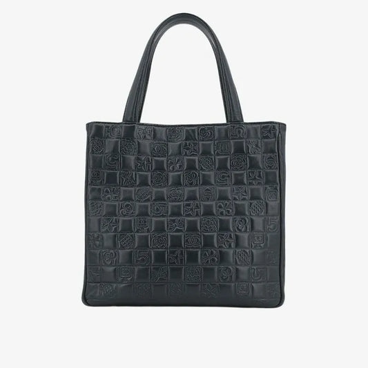 ra372-chanel-vintage-black-lambskin-precious-symbols-embossed-tote-bag