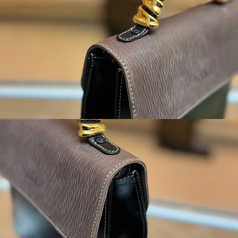 ju627-loewe-vintage-black-brown-gold-suede-caviar-leather-shoulder-bag-handbag