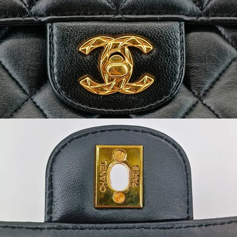 jw234-chanel-vintage-black-lambskin-quilted-camera-bag
