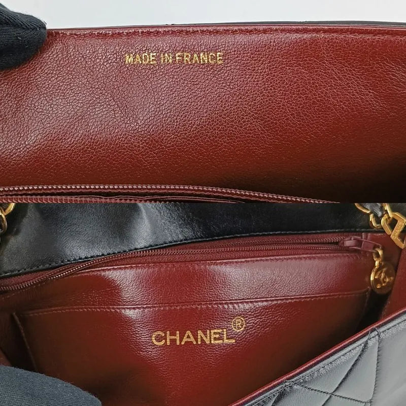 ra027-chanel-vintage-black-lambskin-22cm-diana-flap-bag