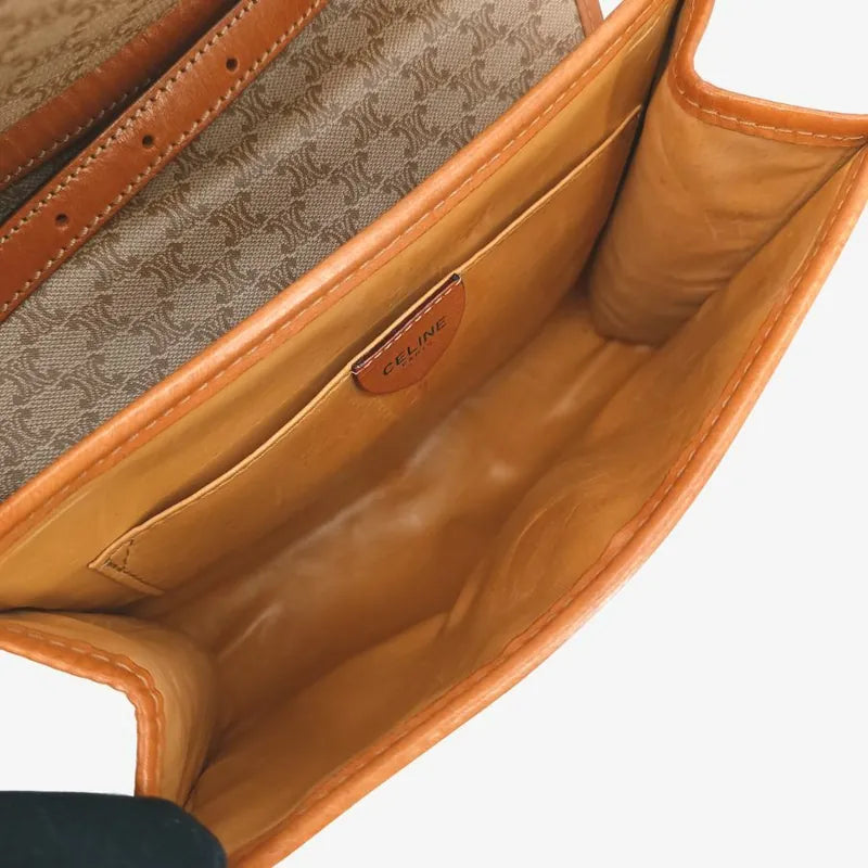 jt624-celine-beige-canvas-macadam-shoulder-bag